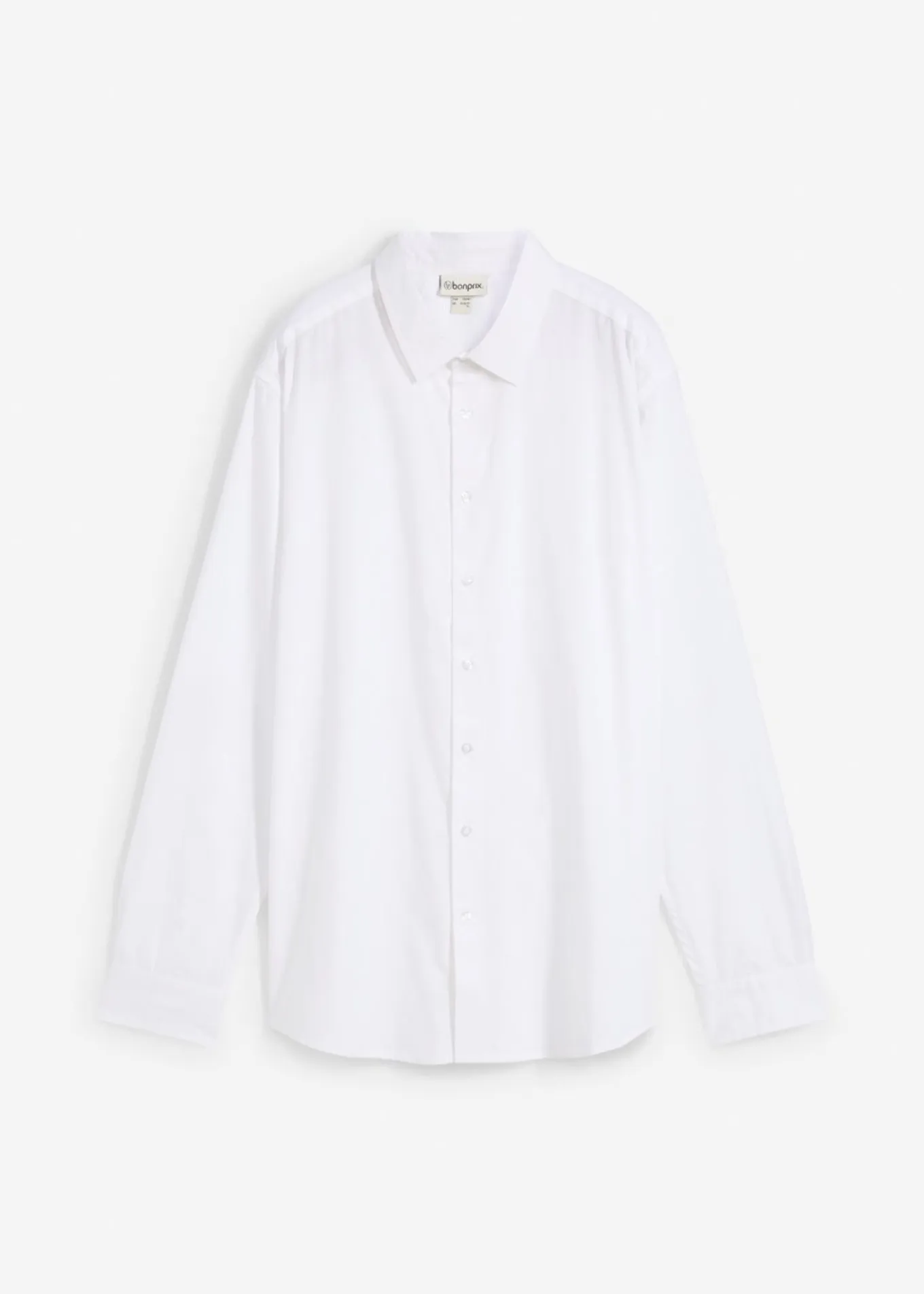 Camisa formal de algodón puro con corte regular que no requiere planchado