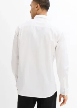 Camisa formal de algodón puro con corte regular que no requiere planchado