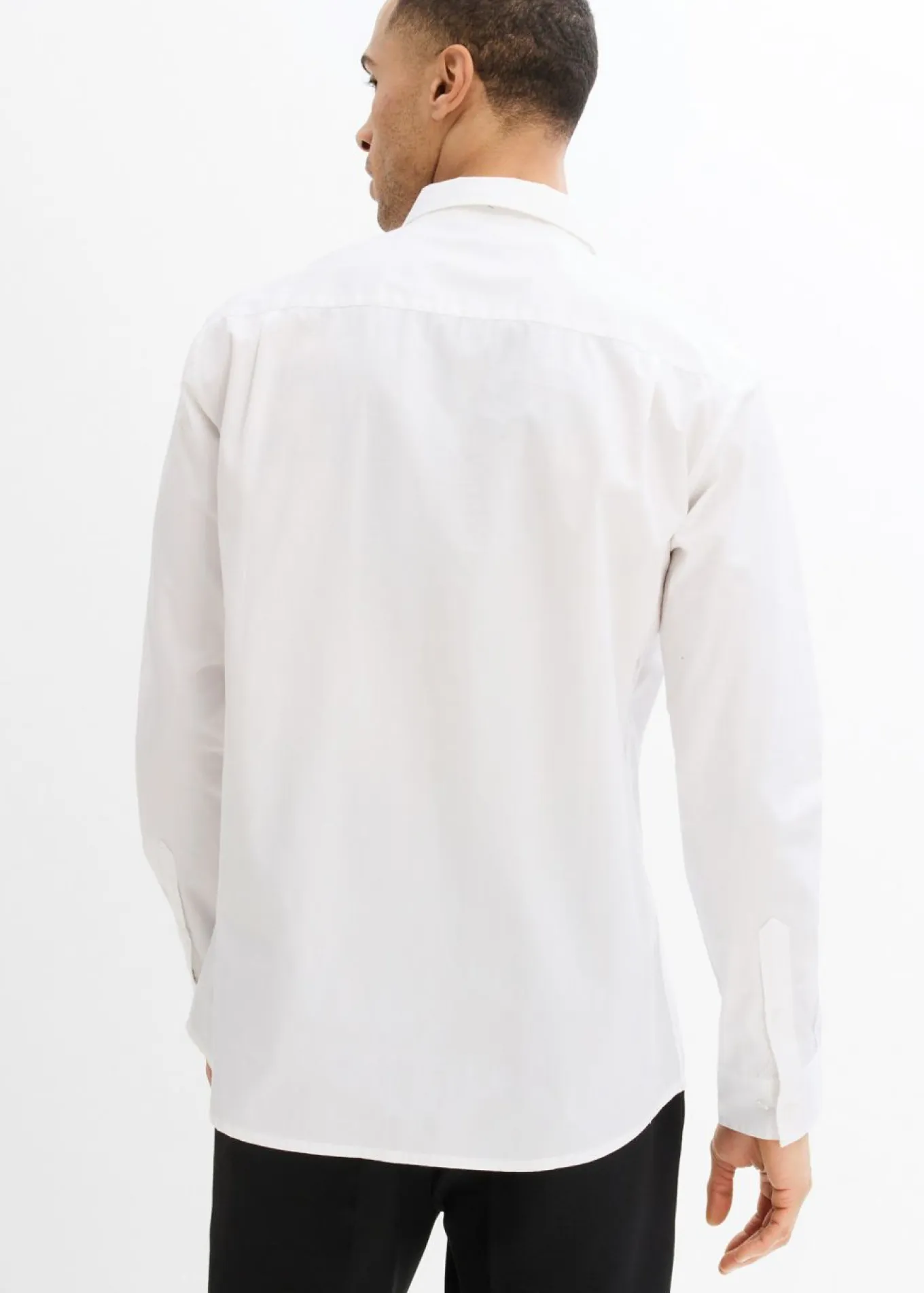 Camisa formal de algodón puro con corte regular que no requiere planchado