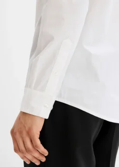 Camisa formal de algodón puro con corte regular que no requiere planchado