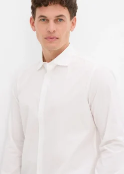 Camisa formal de algodón puro con corte regular
