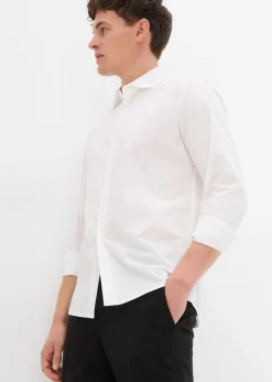 Camisa formal de algodón puro con corte regular