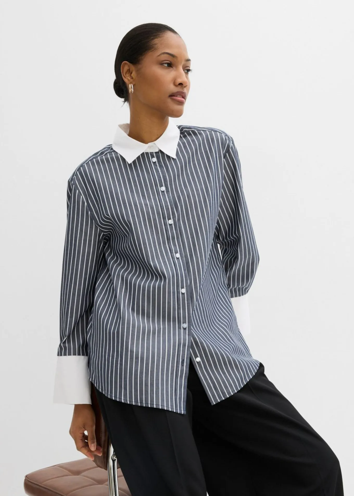 Camisa holgada de algodón puro