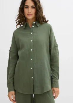Camisa holgada de muselina ligera