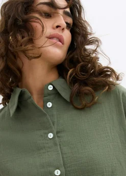 Camisa holgada de muselina ligera