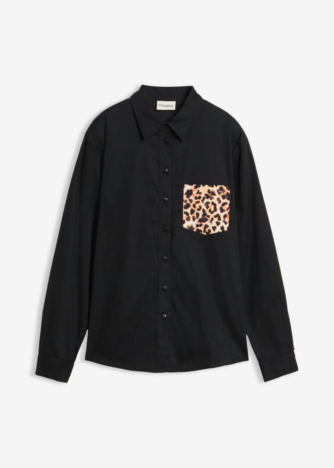 Camisa oversize con bolsillo en contraste