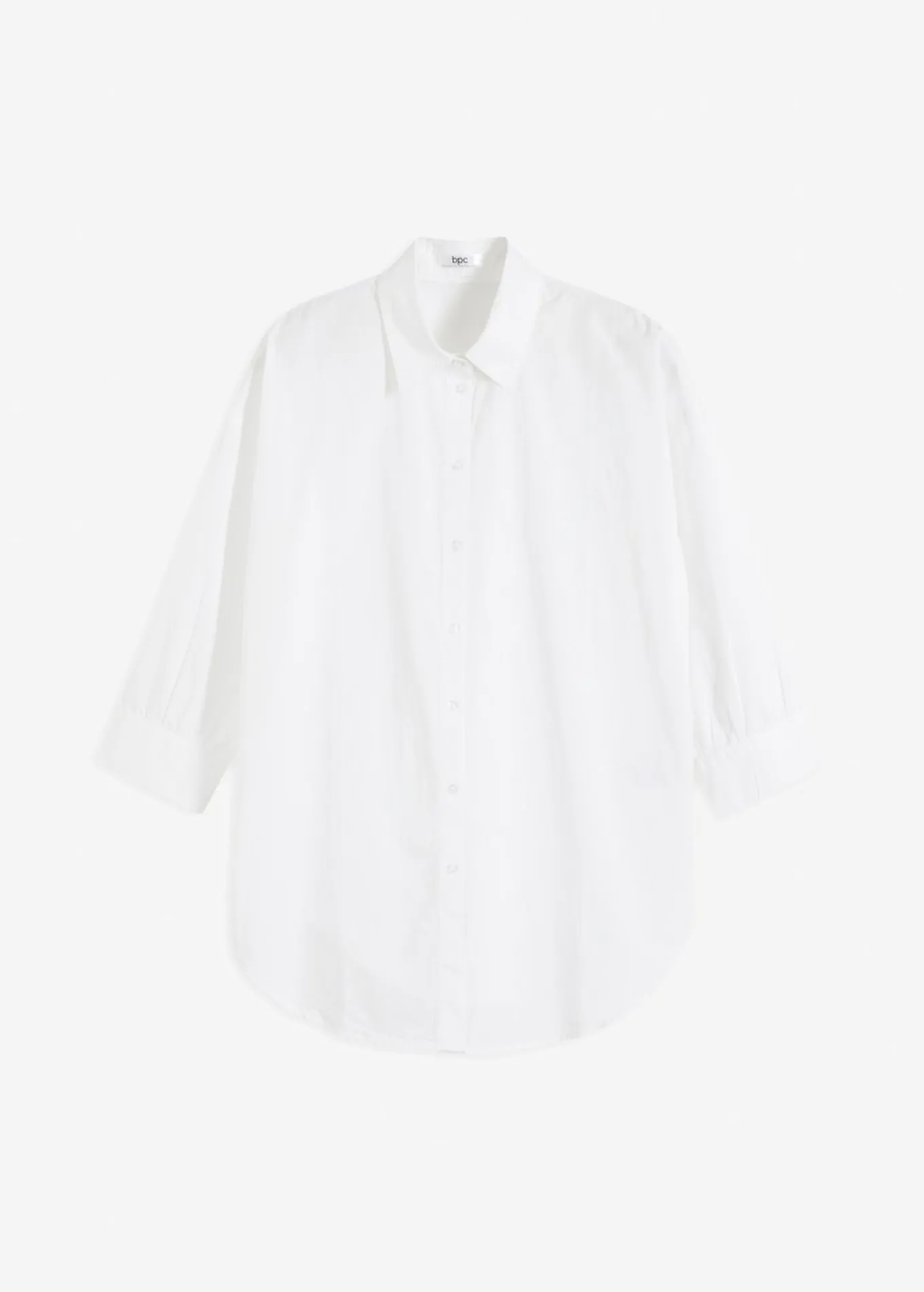Camisa oversize de algodón con mangas 3/4