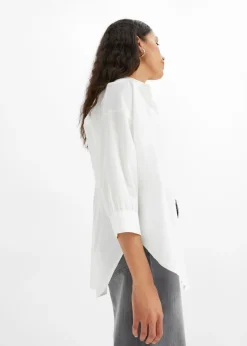 Camisa oversize de algodón con mangas 3/4