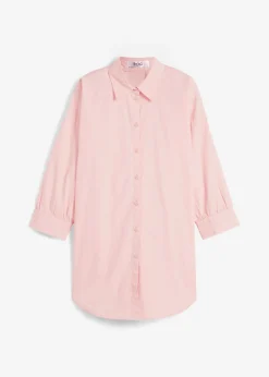 Camisa oversize de algodón con mangas 3/4