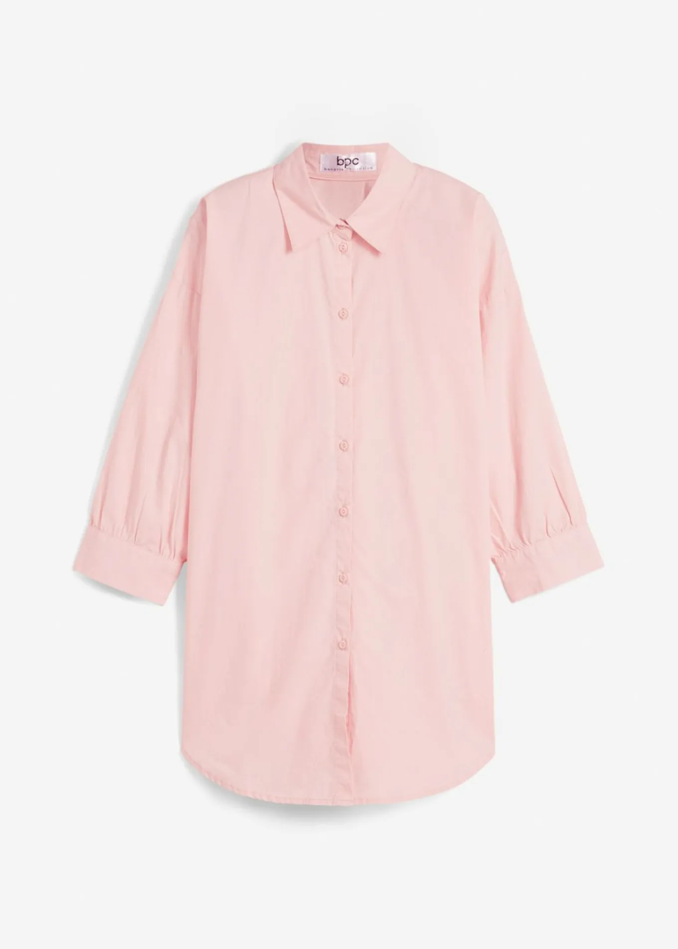 Camisa oversize de algodón con mangas 3/4