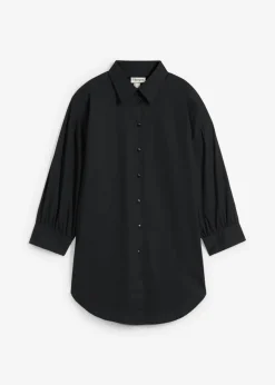 Camisa oversize de algodón con mangas 3/4