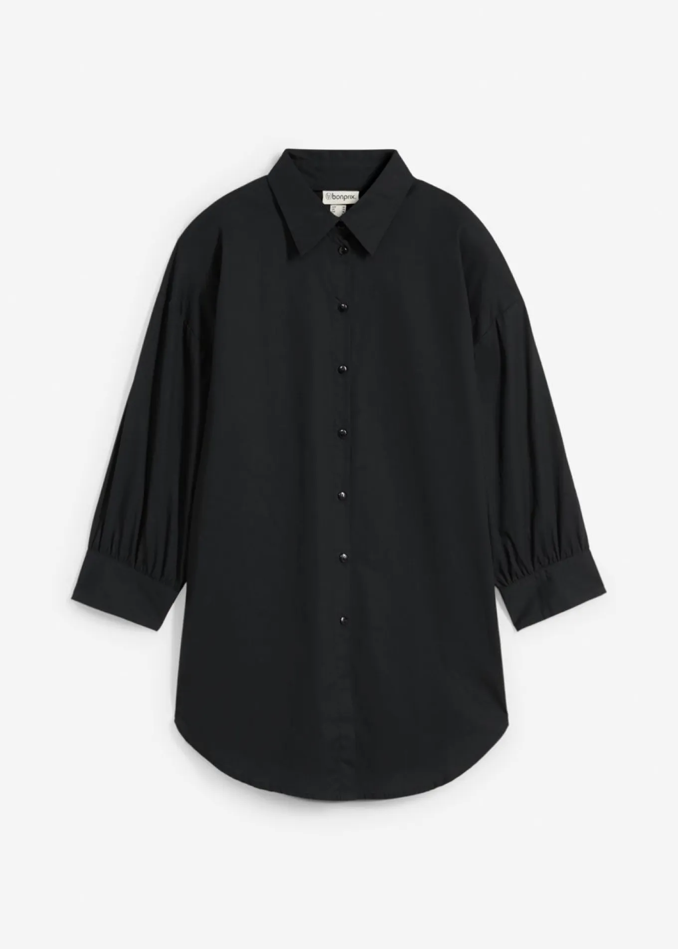 Camisa oversize de algodón con mangas 3/4