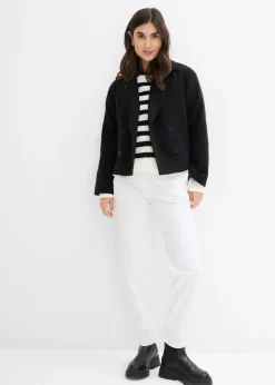 Camisa oversize de algodón con mangas 3/4
