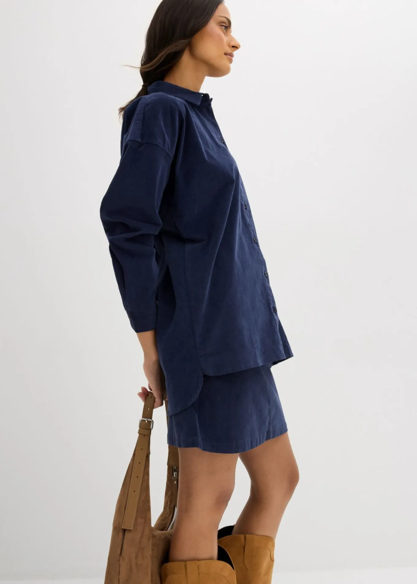 Camisa oversize de pana