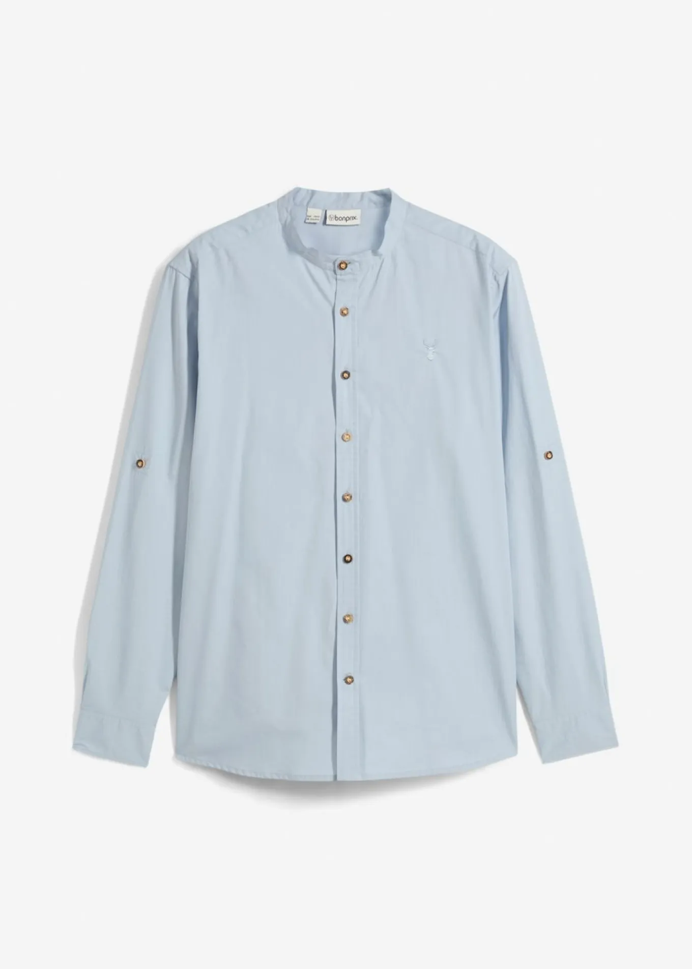 Camisa tradicional con mangas arremangadas