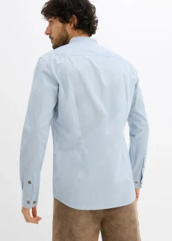 Camisa tradicional con mangas arremangadas