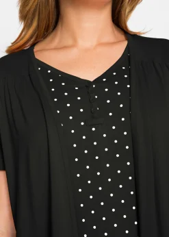 Camiseta 2 en 1 con escote en V y manga corta