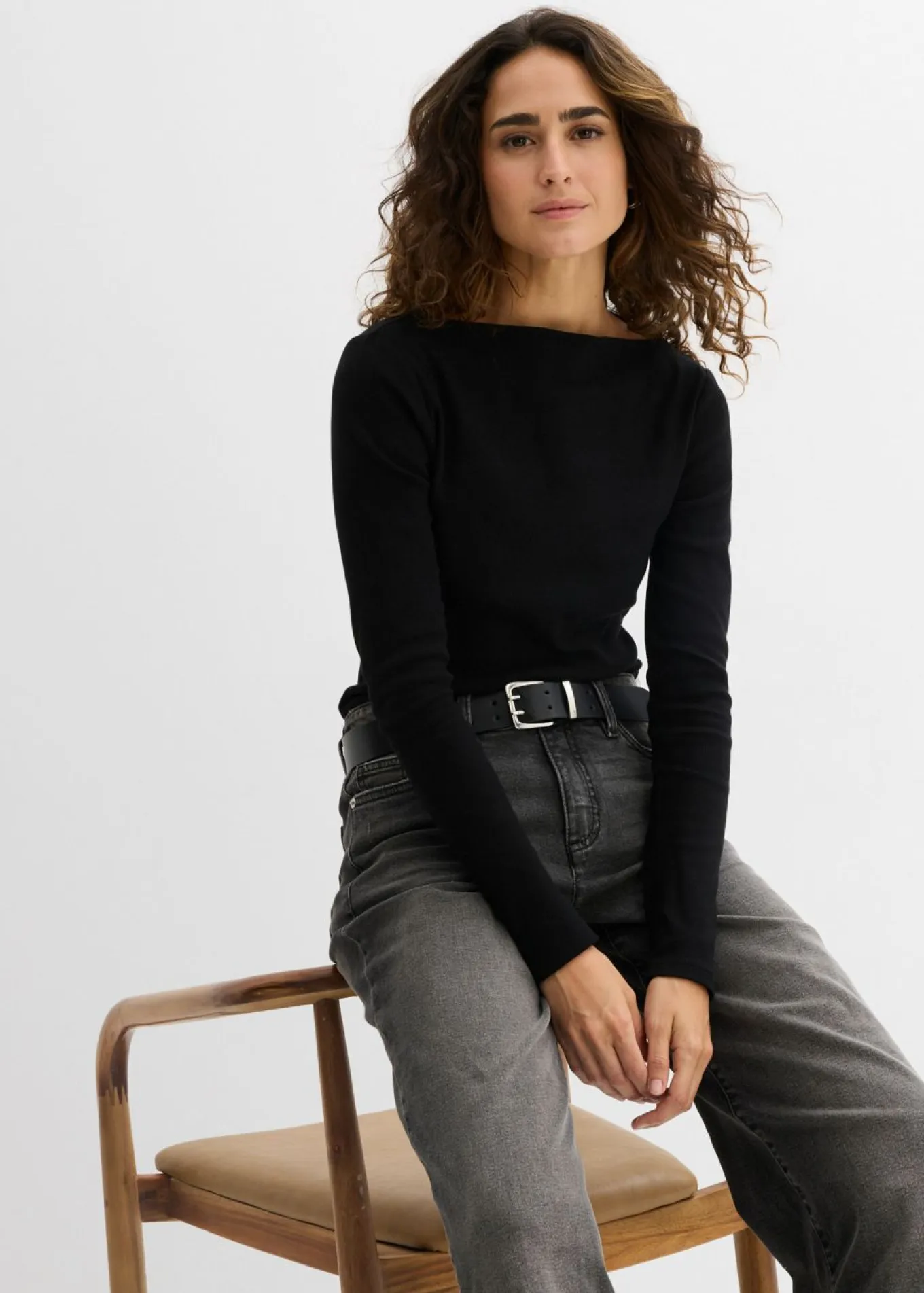 Camiseta ajustada de canalé