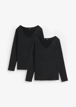 Camiseta ajustada de manga larga (2 unidades)