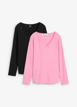 Camiseta ajustada de manga larga (2 unidades)