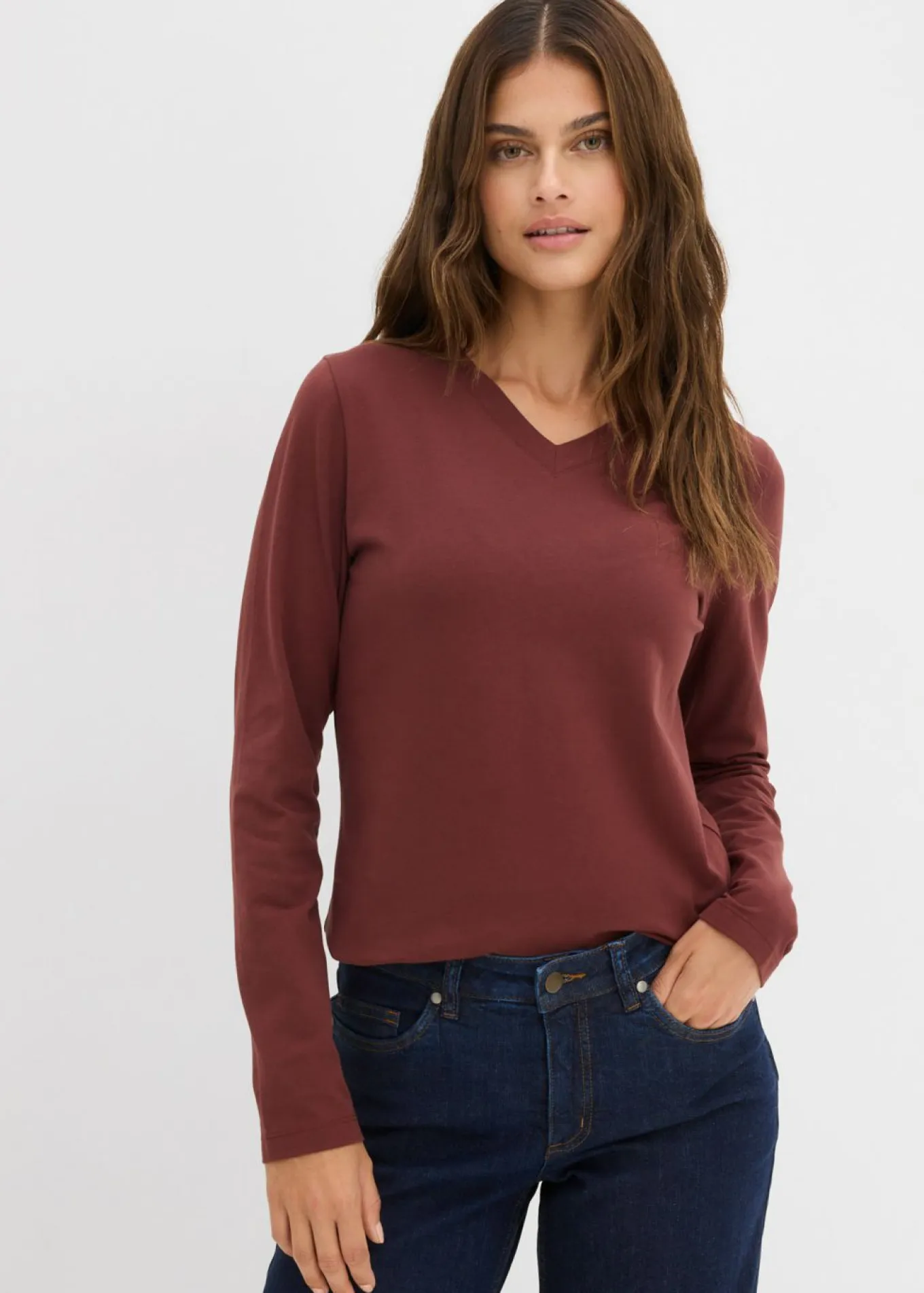 Camiseta ajustada de manga larga