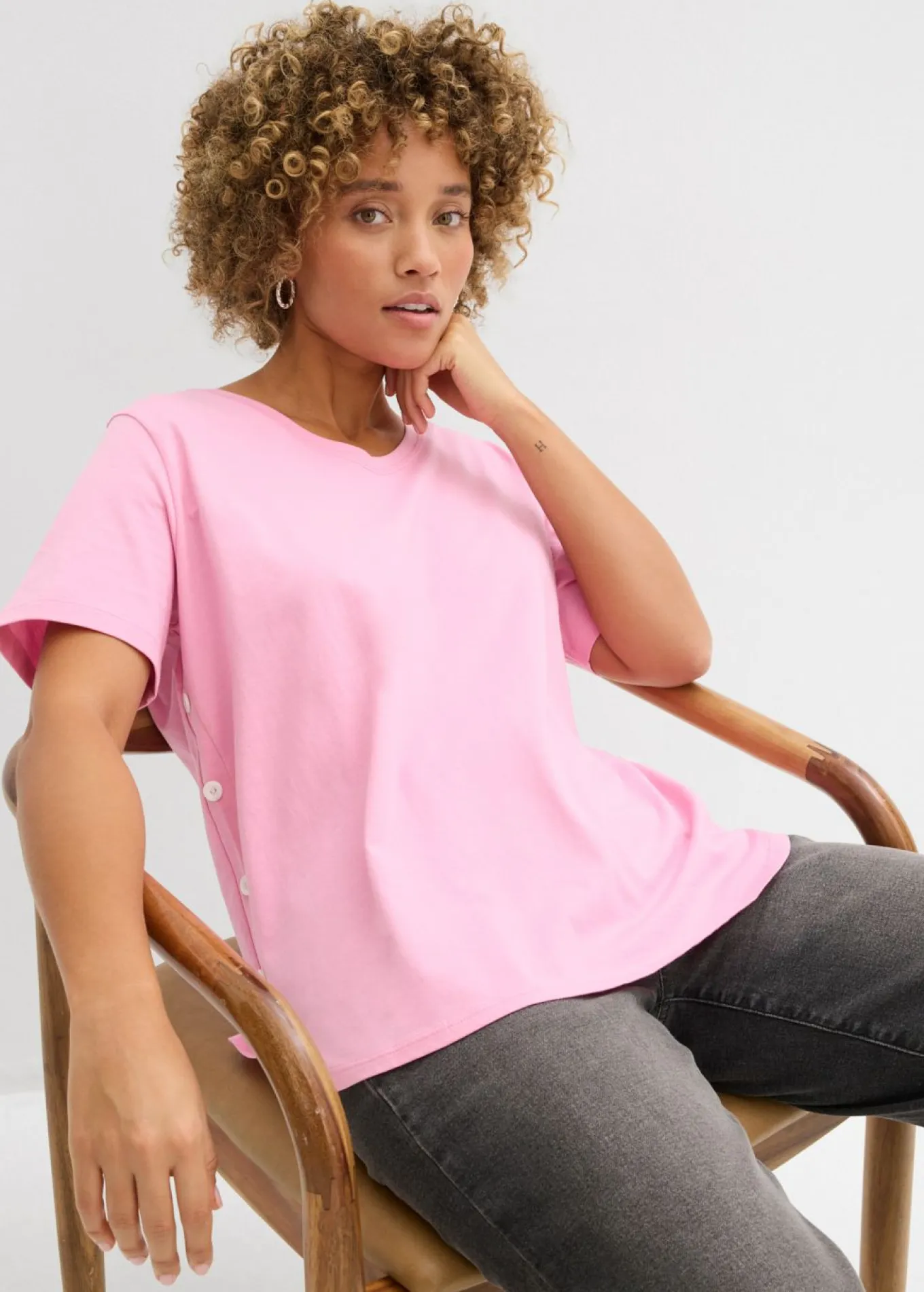 Camiseta ancha de algodón orgánico