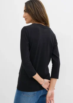 Camiseta con algodón orgánico puro con mangas 3/4