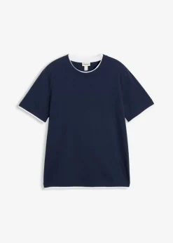 Camiseta con aspecto 2 en 1 de hilo slub