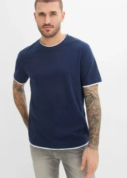 Camiseta con aspecto 2 en 1 de hilo slub