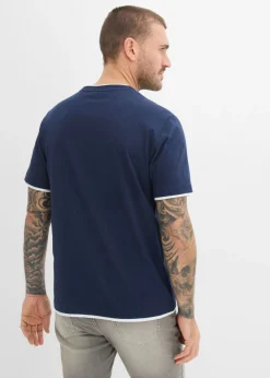 Camiseta con aspecto 2 en 1 de hilo slub
