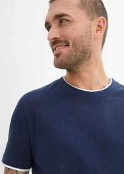 Camiseta con aspecto 2 en 1 de hilo slub