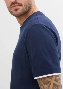 Camiseta con aspecto 2 en 1 de hilo slub