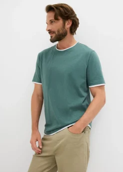 Camiseta con aspecto 2 en 1 de hilo slub