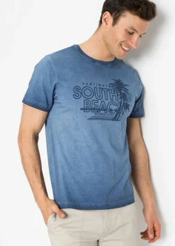 Camiseta con aspecto lavado y de algodón orgánico puro