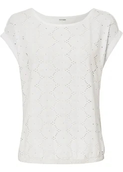 Camiseta con bordado calado