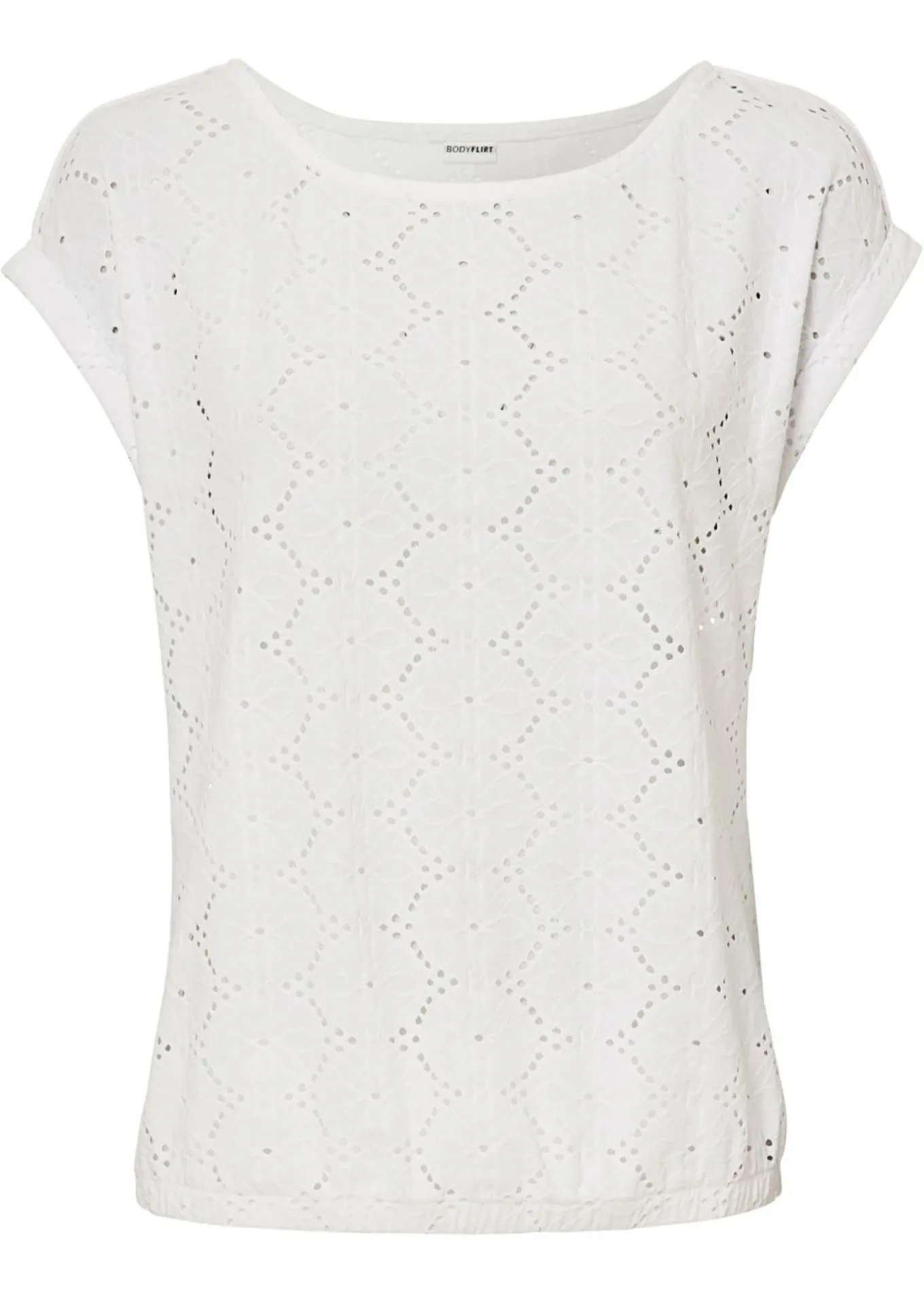 Camiseta con bordado calado