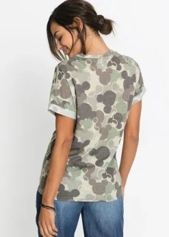 Camiseta con bordado de Mickey Mouse