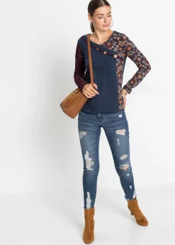 Camiseta con botones de viscosa sostenible