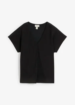 Camiseta con contenido de seda e inserto de tejido