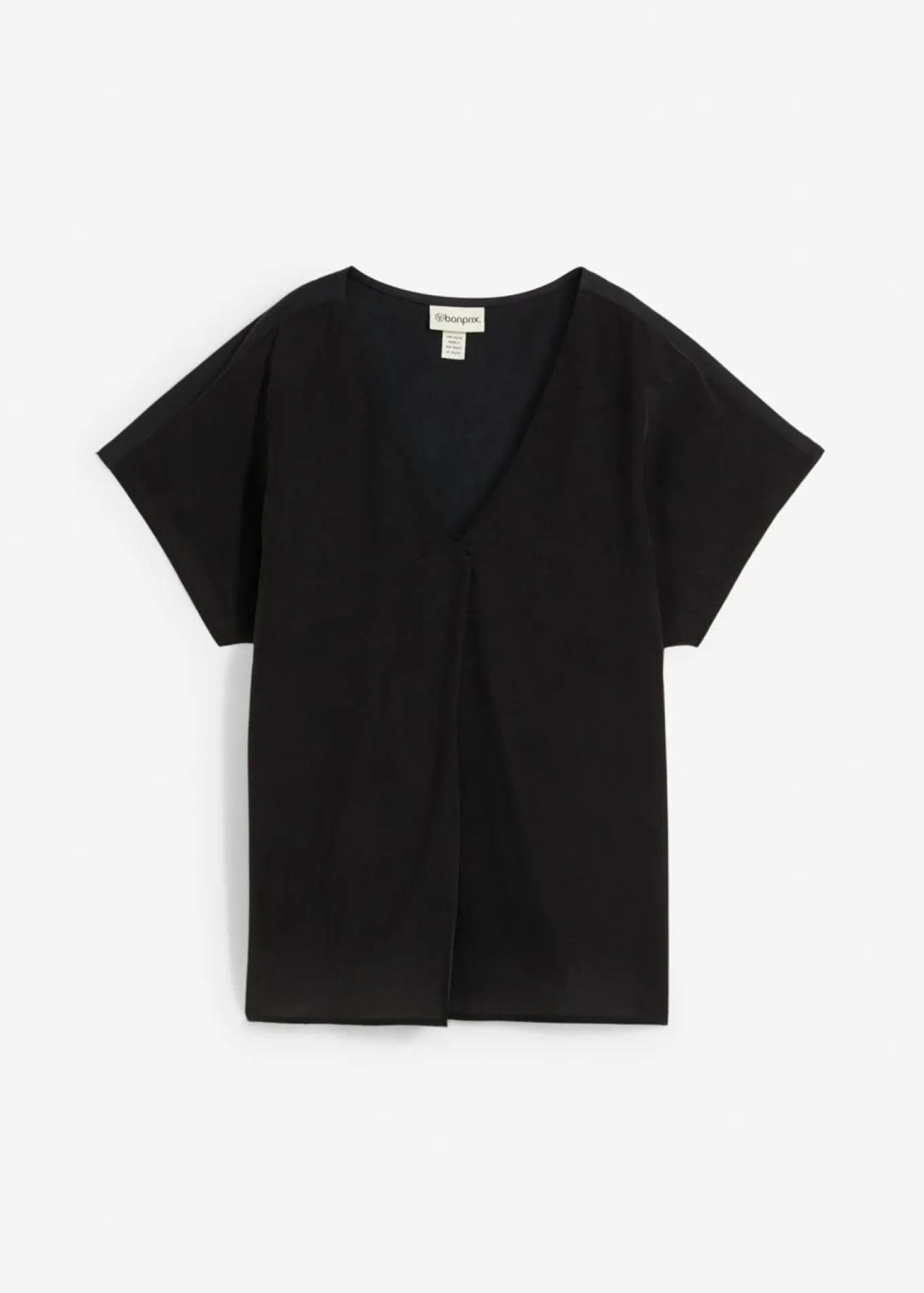 Camiseta con contenido de seda e inserto de tejido