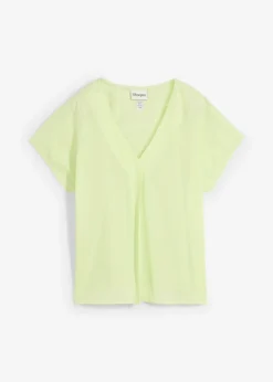 Camiseta con contenido de seda e inserto de tejido