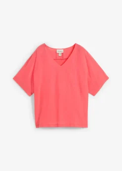 Camiseta con contenido de seda e inserto de tejido