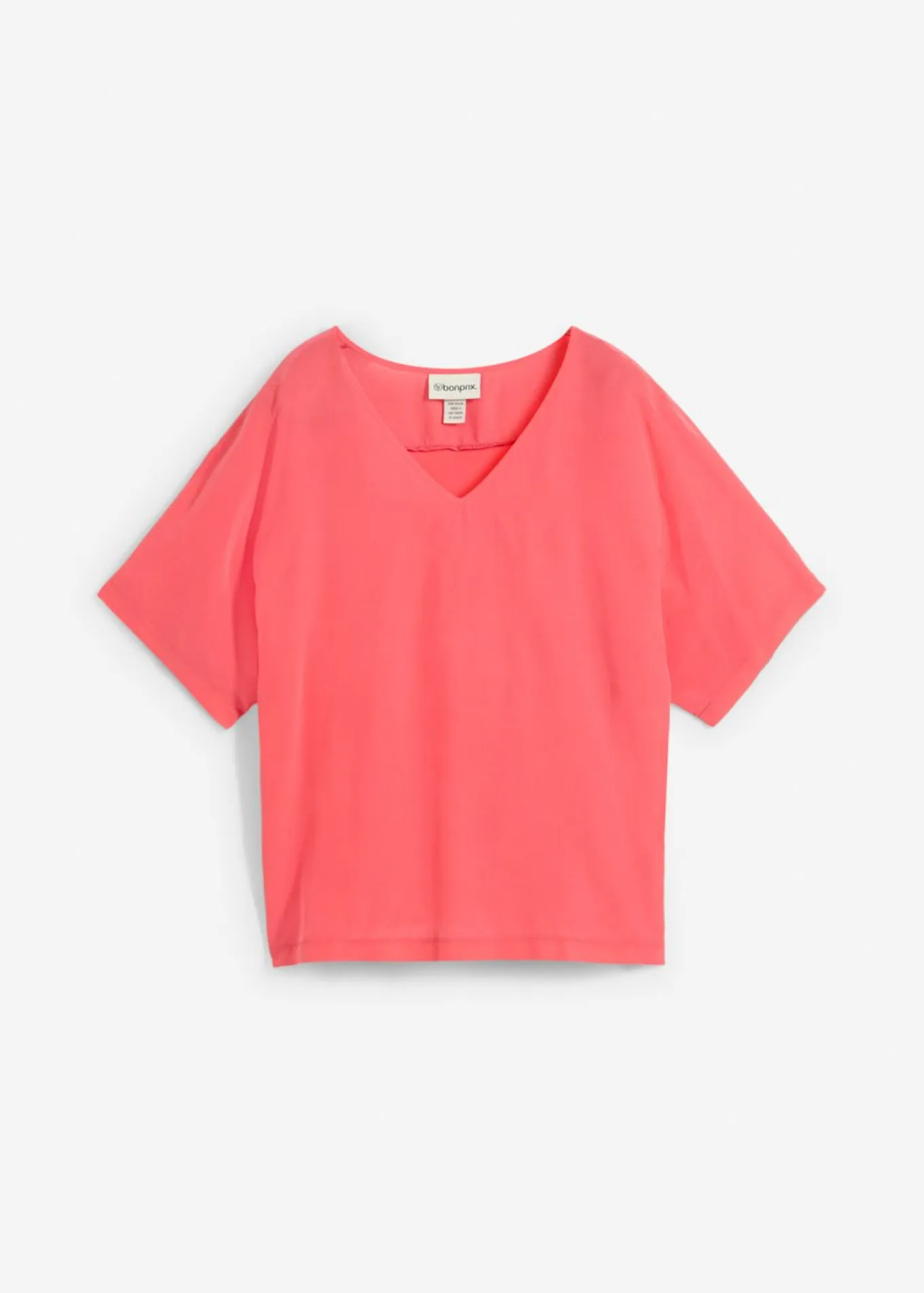 Camiseta con contenido de seda e inserto de tejido