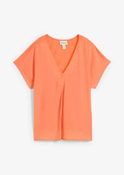 Camiseta con contenido de seda e inserto de tejido