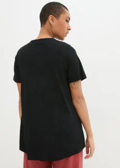 Camiseta con corte en A y manga corta