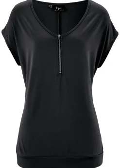 Camiseta con cremallera en el cuello
