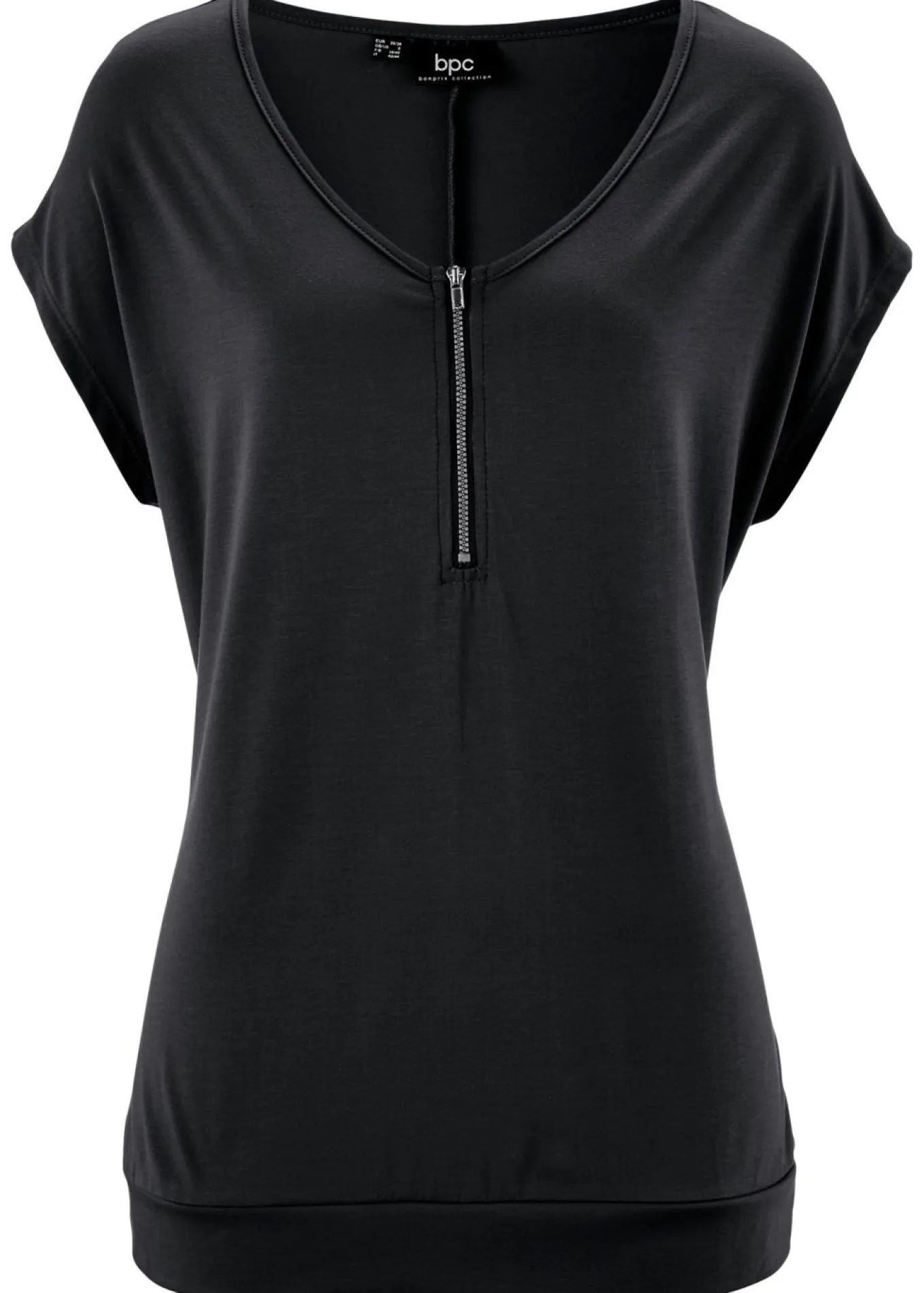 Camiseta con cremallera en el cuello
