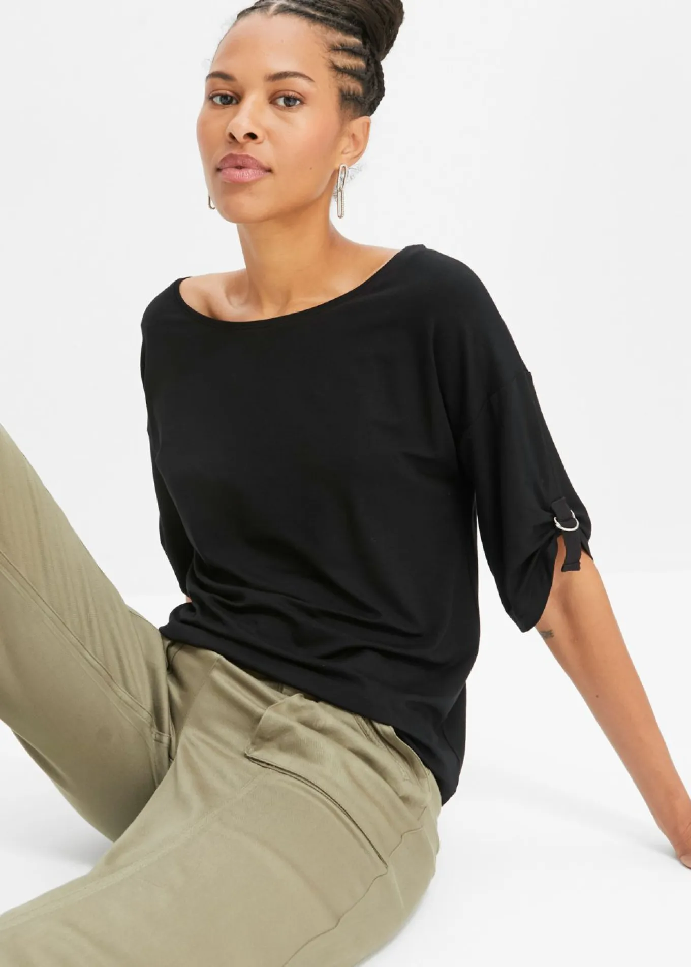 Camiseta con cuello barco
