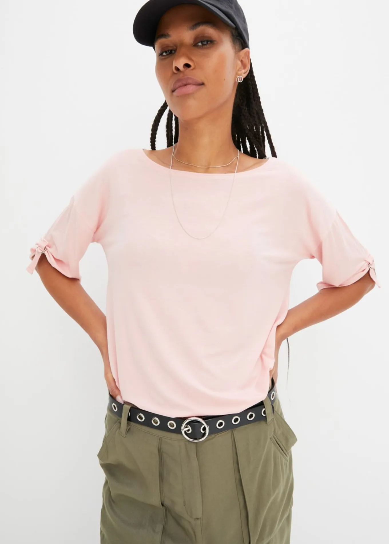 Camiseta con cuello barco