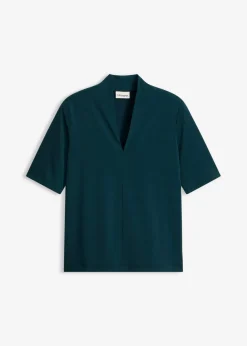 Camiseta con cuello chimenea